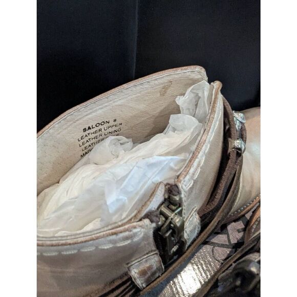 Freebird Saloon Taupe Leather Ankle Booties Zip Women’s Size 8 - Picture 8 of 8